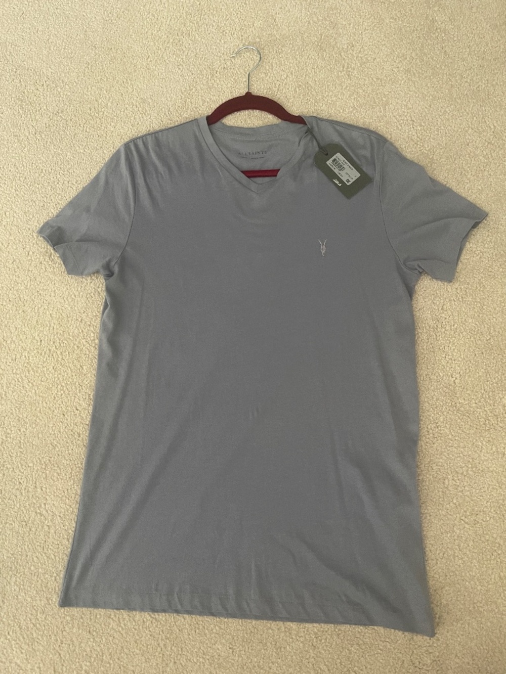 New All Saints S Mens V Neck Tee Shirt